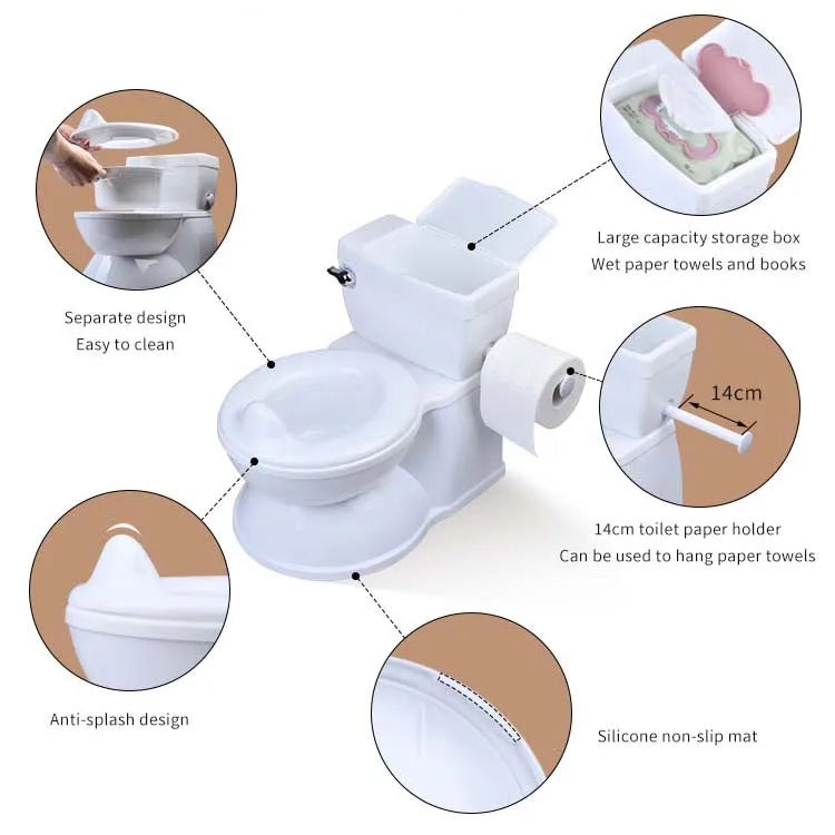 Toddler Training Potty Chair | Realistic Kids Toilet for Easy Potty Training