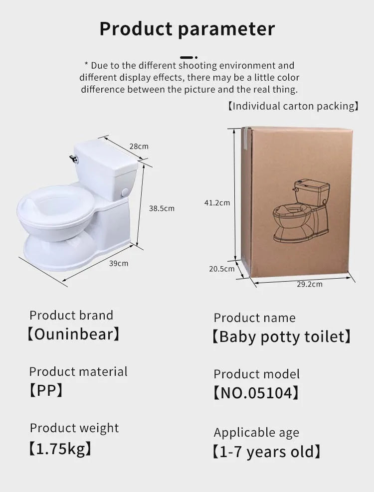 Toddler Training Potty Chair | Realistic Kids Toilet for Easy Potty Training