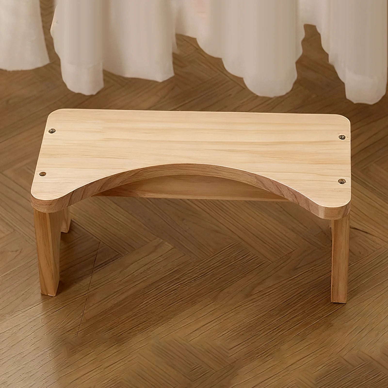 Wooden Toilet Stool – Non-Slip Bathroom Foot Rest for Adults & Kids