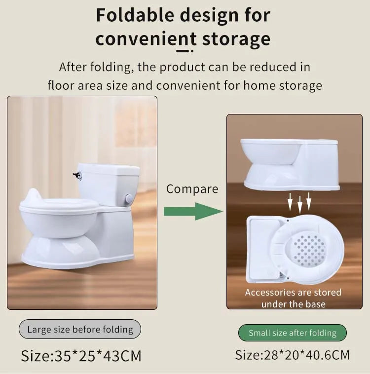 Toddler Training Potty Chair | Realistic Kids Toilet for Easy Potty Training