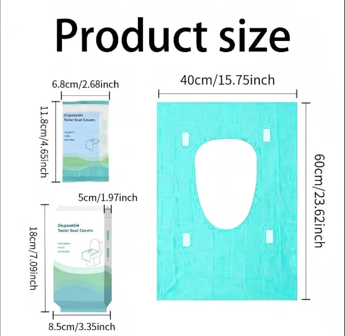 Portable Disposable Toilet Seat Cover 50 Pcs