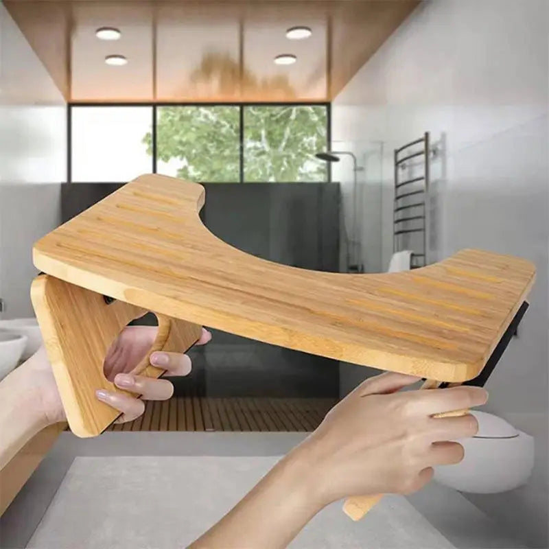 Foldable Wooden Toilet Squat Stool