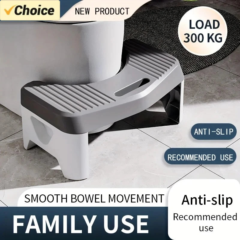 Ergonomic Toilet Stool – Non-Slip Bathroom Foot Rest for Better Toilet Posture