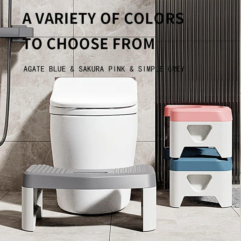 Ergonomic Toilet Stool – Non-Slip Bathroom Foot Rest for Better Toilet Posture