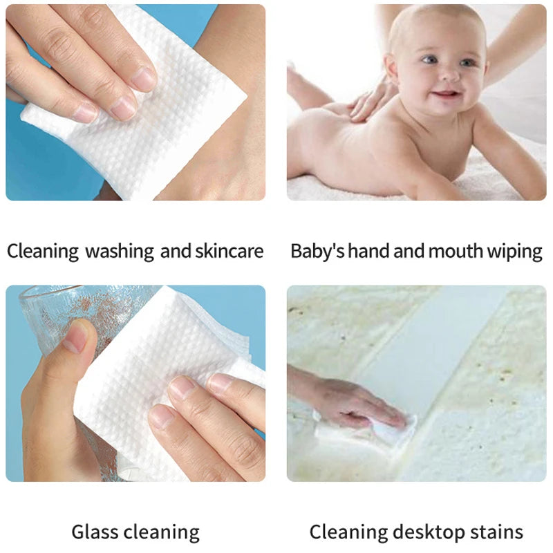 Compressed Disposable Travel Towels – 30 Individually Wrapped Cotton Cleansing Towels