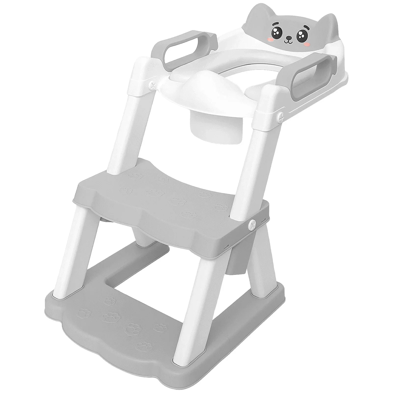 2-in-1 Toddler Toilet Training Seat with Step Stool | Foldable Adjustable Potty Ladder
