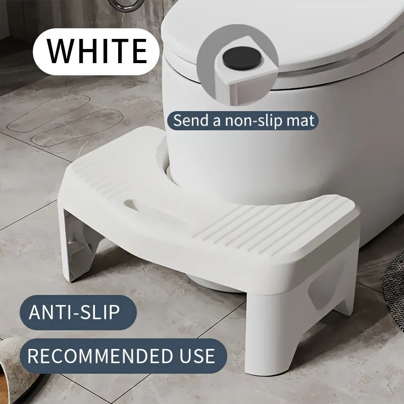 Ergonomic Toilet Stool – Non-Slip Bathroom Foot Rest for Better Toilet Posture