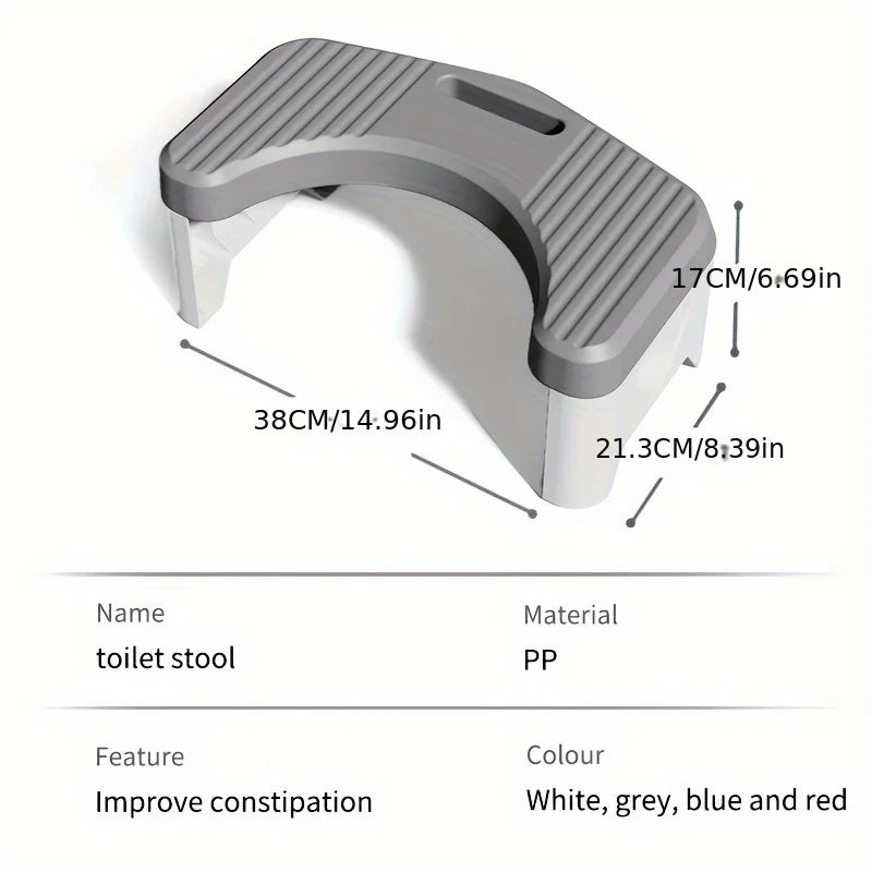 Ergonomic Toilet Stool – Non-Slip Bathroom Foot Rest for Better Toilet Posture