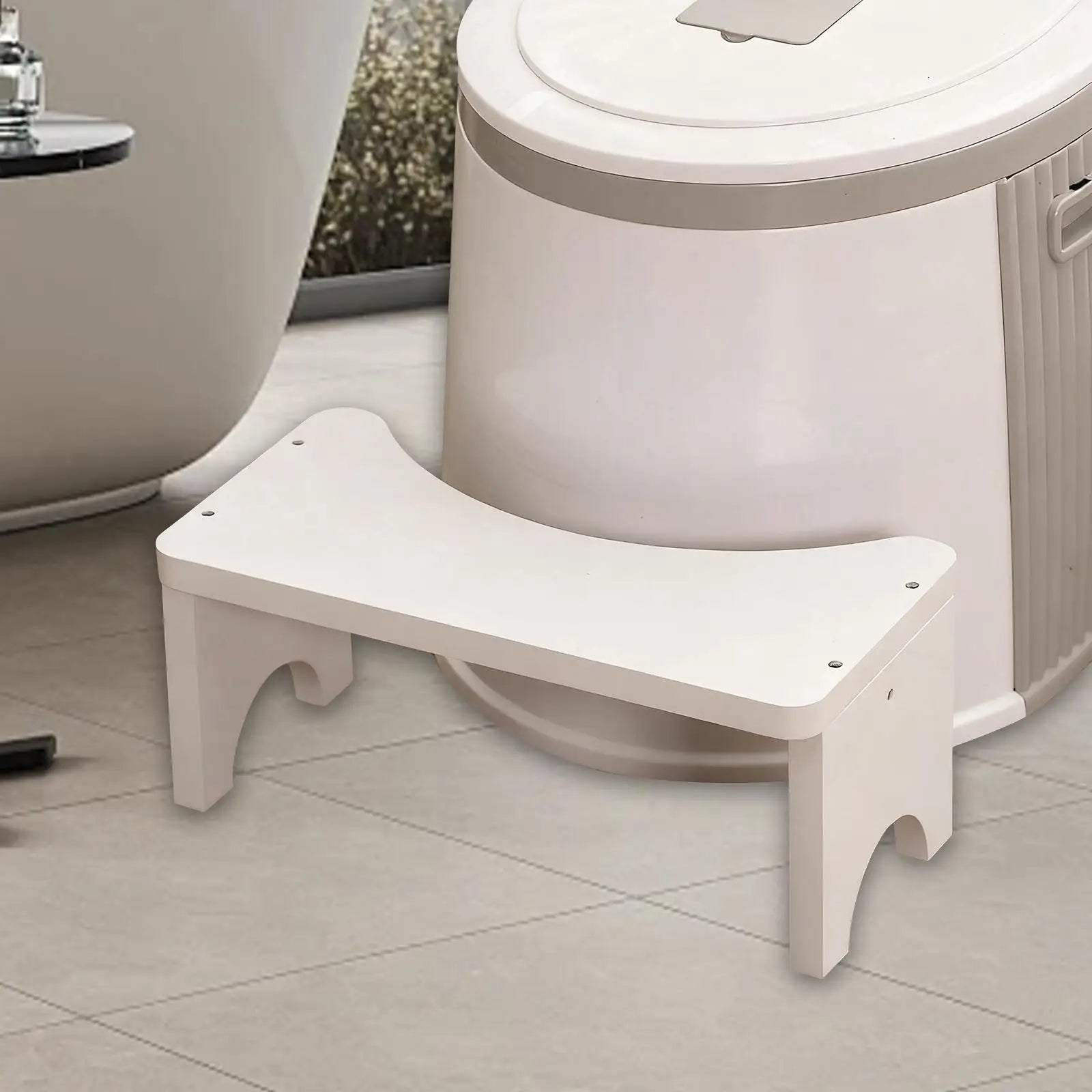 Wooden Toilet Stool – Non-Slip Bathroom Foot Rest for Adults & Kids