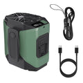 10000mAh Rechargeable Waist Fan – Portable Clip-On Personal Cooling Fan with Power Bank & Flashlight