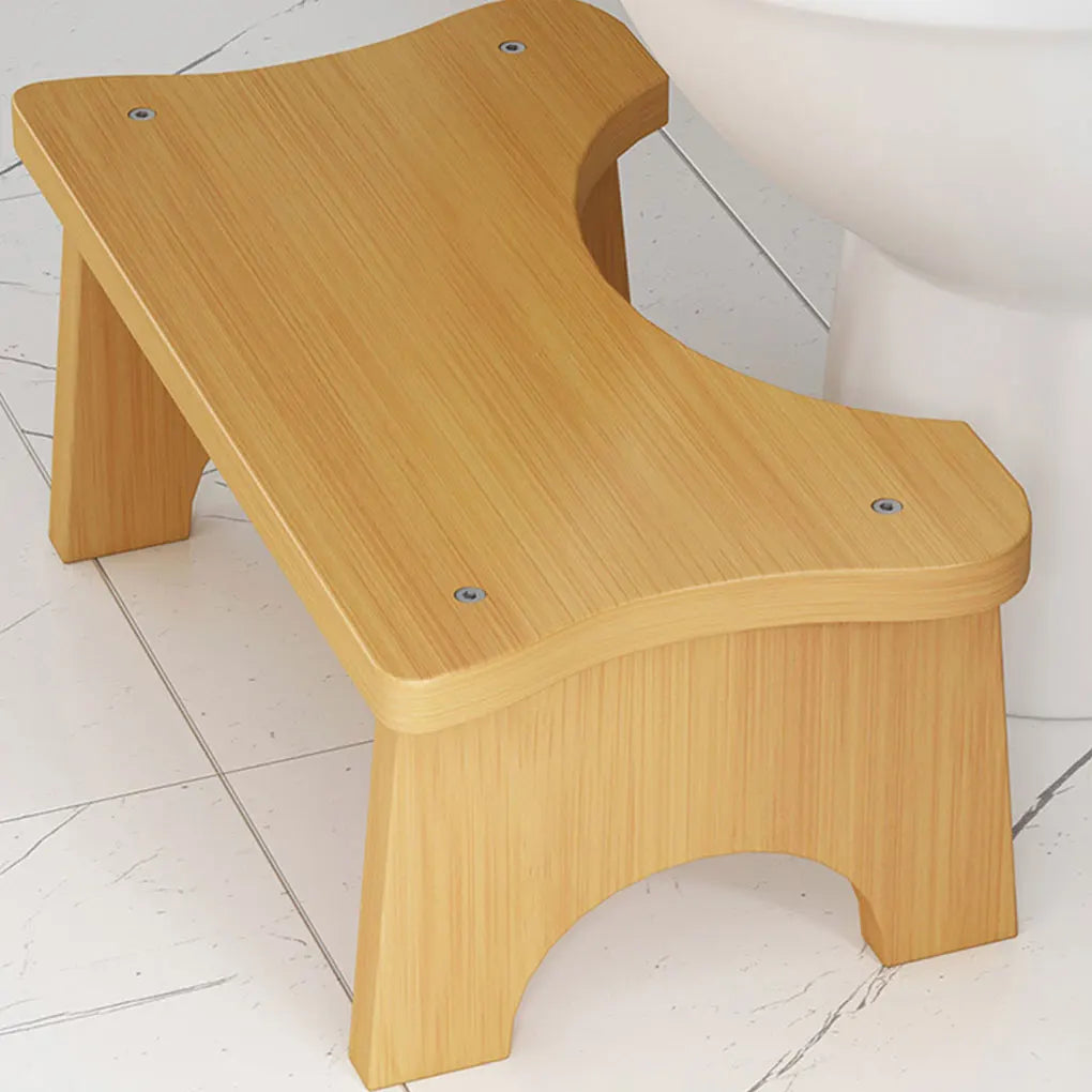 Bamboo Toilet Stool – Ergonomic Non-Slip Bathroom Foot Rest for Adults, Kids, Seniors & Pregnancy