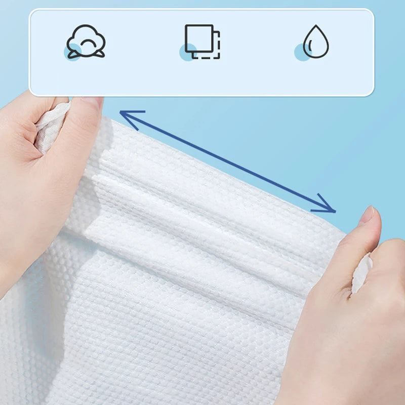 Compressed Disposable Travel Towels – 30 Individually Wrapped Cotton Cleansing Towels