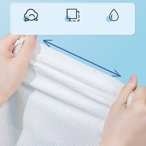 Compressed Disposable Travel Towels – 30 Individually Wrapped Cotton Cleansing Towels
