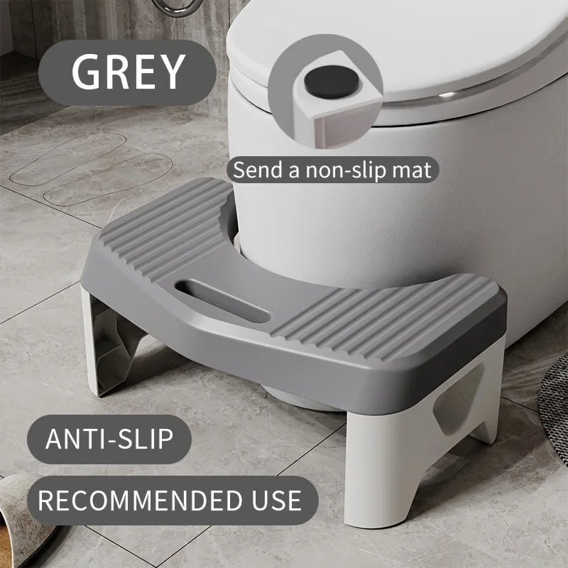 Ergonomic Toilet Stool – Non-Slip Bathroom Foot Rest for Better Toilet Posture