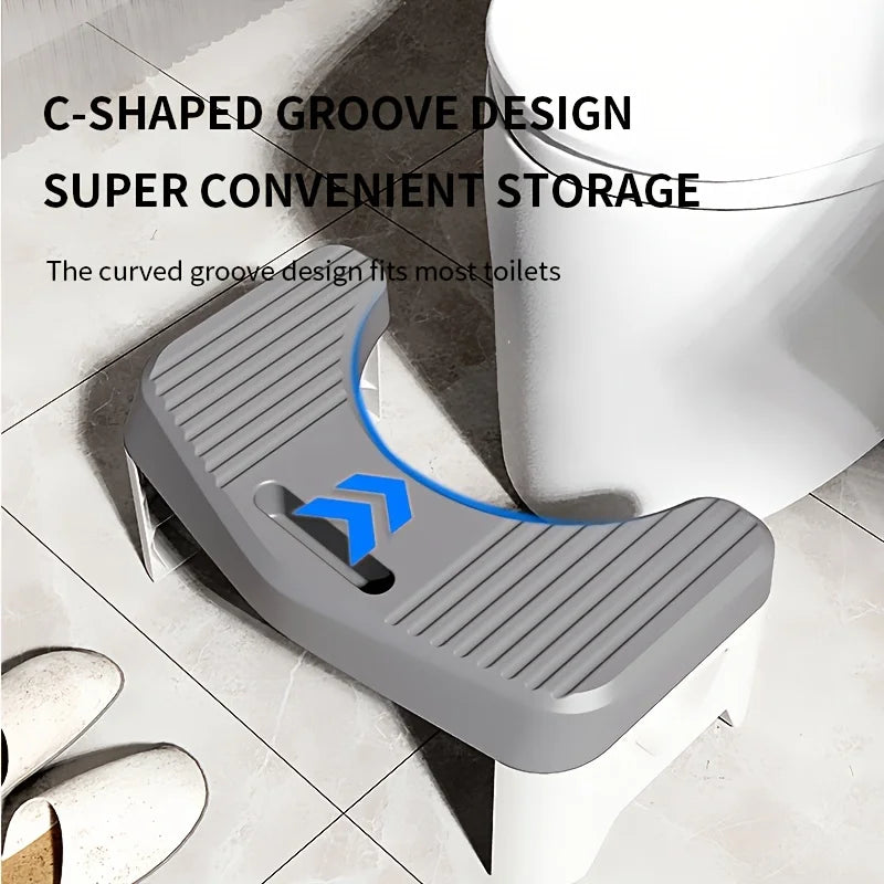 Ergonomic Toilet Stool – Non-Slip Bathroom Foot Rest for Better Toilet Posture