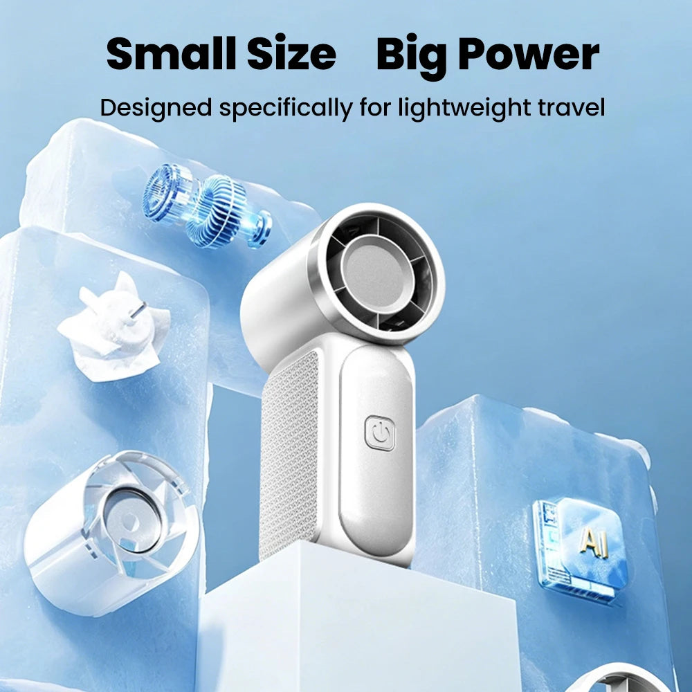 Portable Mini Fan Outdoor Handheld Fan Type C Rechargeable Cooling Fans Suitable For Student Dormitory Summer Home Office Desk