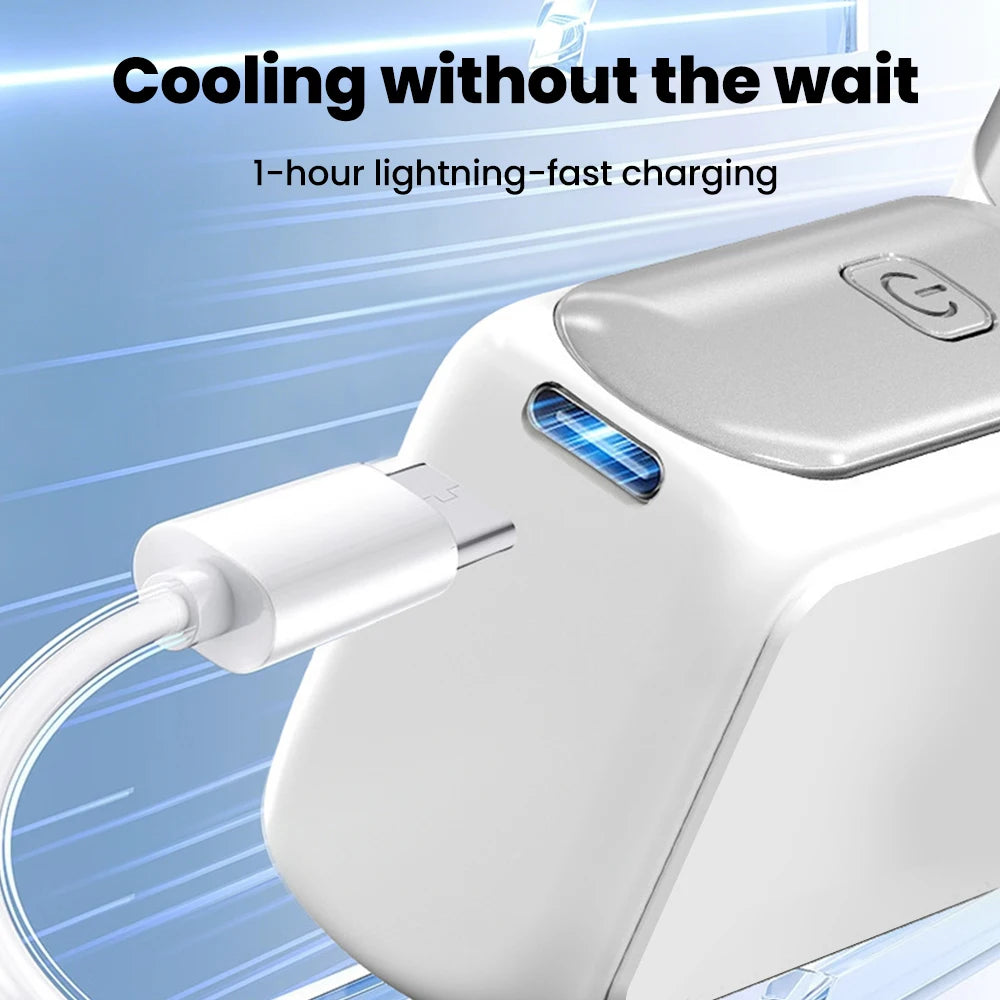 USB-C Rechargeable Mini Fan | 5-Speed Portable Cooling Fan