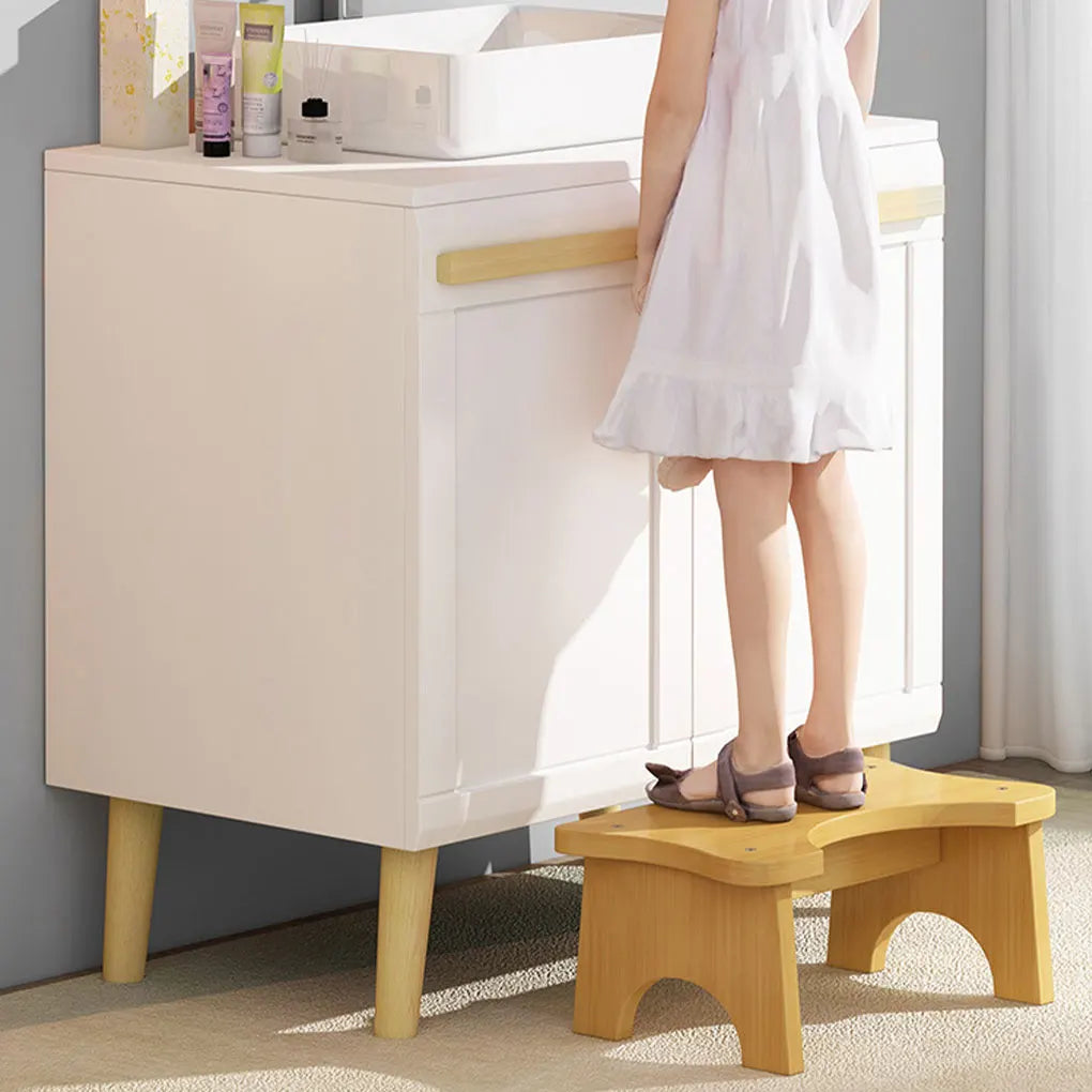 Bamboo Toilet Stool – Ergonomic Non-Slip Bathroom Foot Rest for Adults, Kids, Seniors & Pregnancy