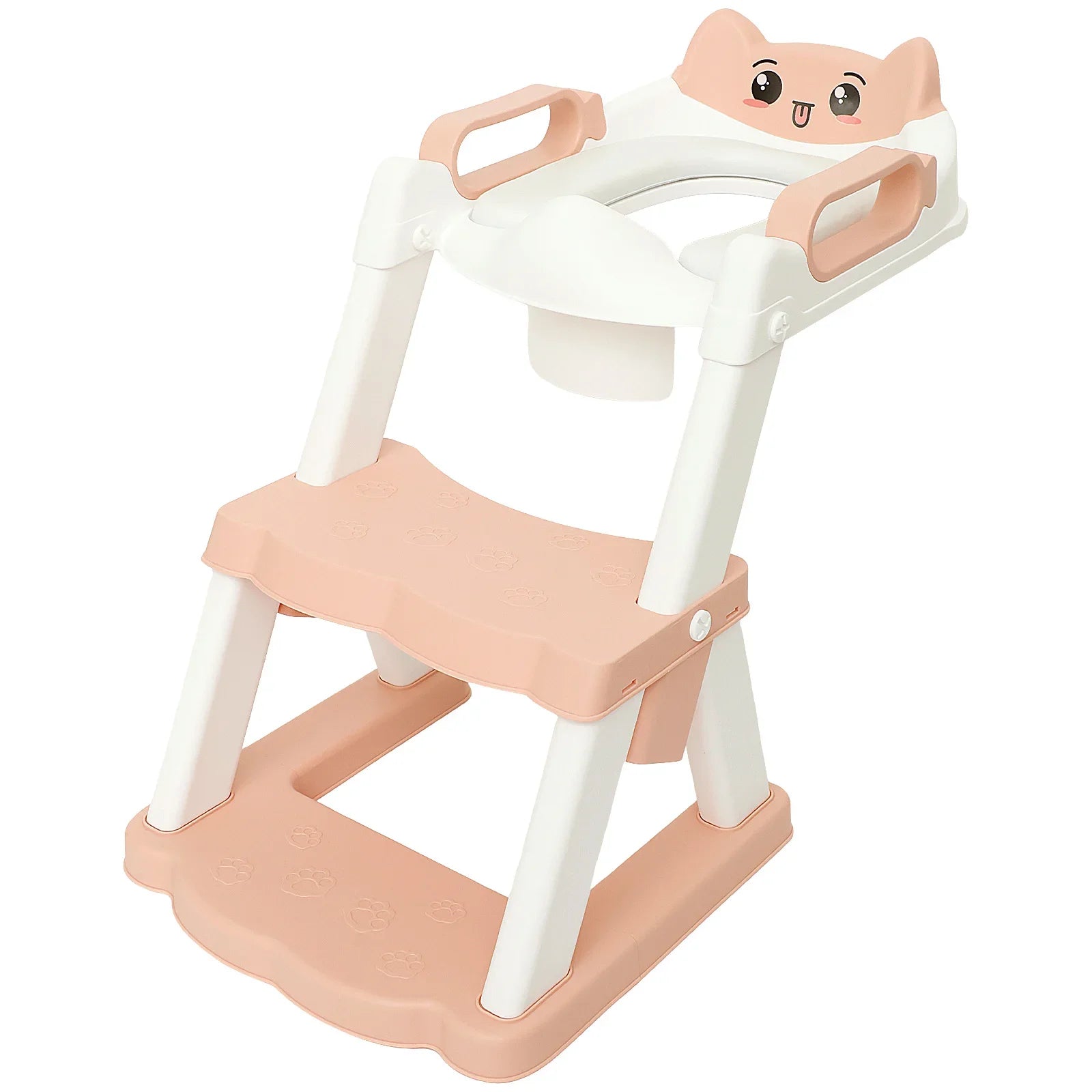 2-in-1 Toddler Toilet Training Seat with Step Stool | Foldable Adjustable Potty Ladder