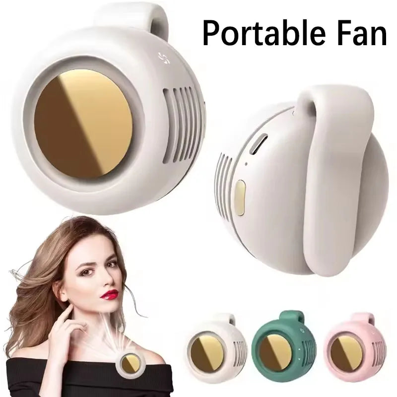 Rechargeable USB Personal Cooling Fan – 360° Airflow, Quiet Portable Fan with 5 Speeds