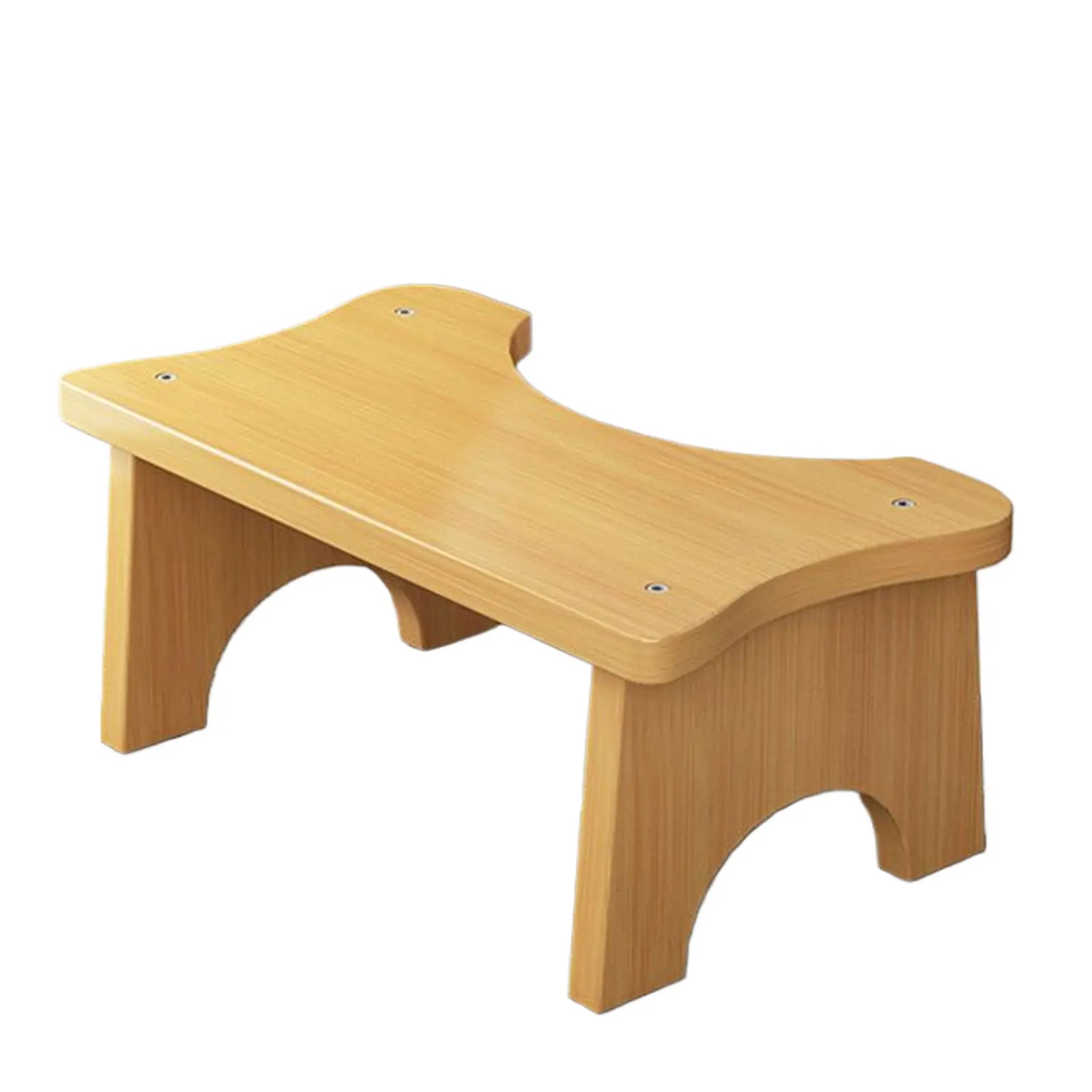 Bamboo Toilet Stool – Ergonomic Non-Slip Bathroom Foot Rest for Adults, Kids, Seniors & Pregnancy