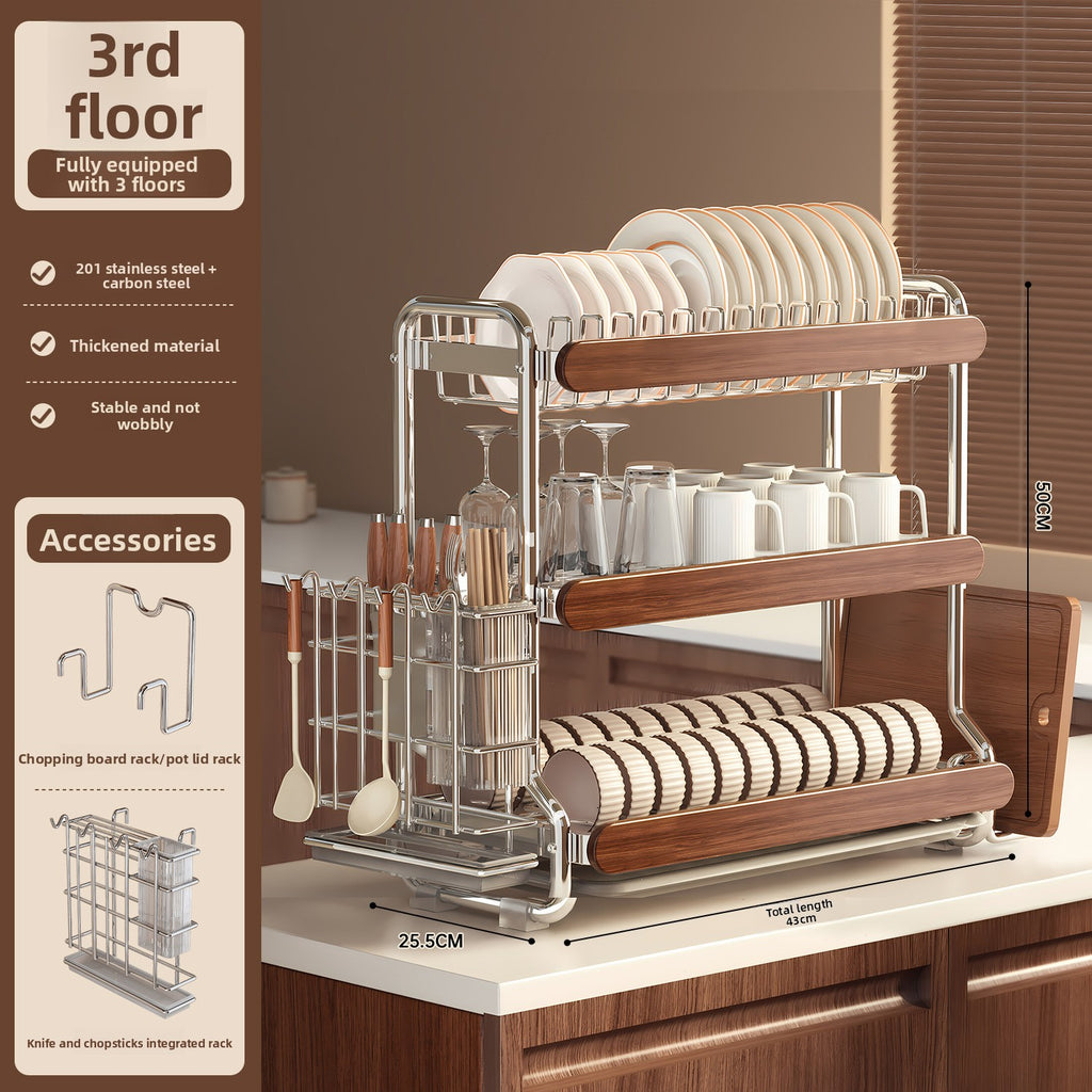 Stainless Steel Dish Drainer Storage Rack